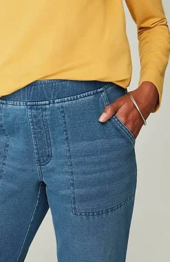 J.Jill Pure Jill Brushed-Back Indigo Pants | Jjill-Women Pants & Jeans