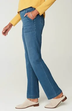 J.Jill Pure Jill Brushed-Back Indigo Pants | Jjill-Women Pants & Jeans
