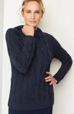 J.Jill Pure Jill Cable Hooded Sweater | Jjill-Women Sweaters