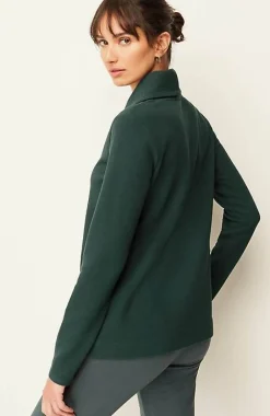 J.Jill Pure Jill Diagonal-Knit Folded-Collar Top | Jjill-Women Tops & Tees