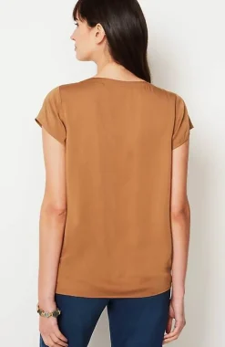 J.Jill Pure Jill Ecovero Satin Cap-Sleeve Top | Jjill-Women Shirts & Blouses