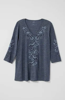 J.Jill Pure Jill Embroidered Jersey Tunic | Jjill-Women Tops & Tees