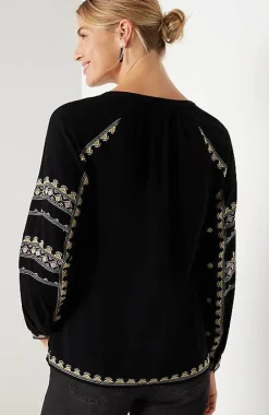 J.Jill Pure Jill Embroidered Popover Top | Jjill-Women Shirts & Blouses
