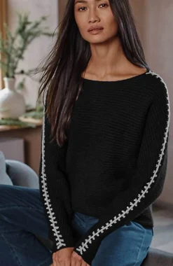 J.Jill Pure Jill Hand-Stitched Details Boat-Neck Sweater | Jjill-Women Sweaters