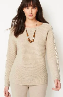 J.Jill Pure Jill Hand-Stitched Details Boat-Neck Sweater | Jjill-Women Sweaters