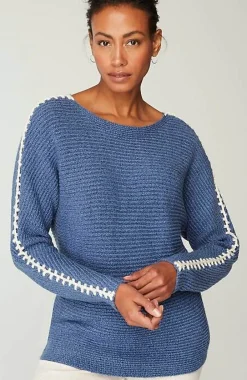 J.Jill Pure Jill Hand-Stitched Details Boat-Neck Sweater | Jjill-Women Sweaters
