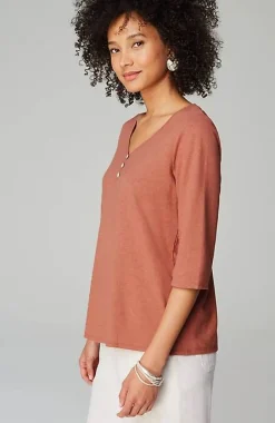 J.Jill Pure Jill Hemp U0026 Cotton Henley Top | Jjill-Women Tops & Tees