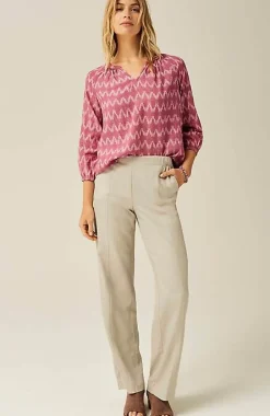 J.Jill Pure Jill Ikat Ruched Top | Jjill-Women Shirts & Blouses