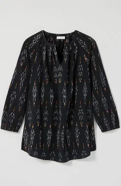 J.Jill Pure Jill Ikat Ruched Top | Jjill-Women Shirts & Blouses