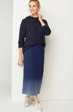 J.Jill Pure Jill Indigo Dip-Dyed Midi Skirt | Jjill-Women Skirts