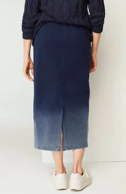 J.Jill Pure Jill Indigo Dip-Dyed Midi Skirt | Jjill-Women Skirts