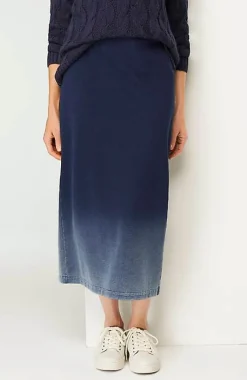 J.Jill Pure Jill Indigo Dip-Dyed Midi Skirt | Jjill-Women Skirts