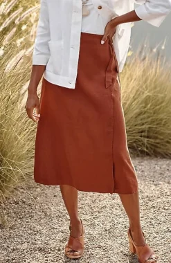 J.Jill Pure Jill Linen Faux-Wrap Skirt | Jjill-Women Skirts