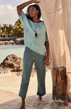 J.Jill Pure Jill Linen Trapunto-Stitched Pants | Jjill-Women Pants & Jeans