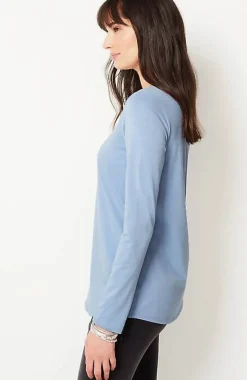 J.Jill Pure Jill Long-Sleeve Shirttail Tee | Jjill-Women Tops & Tees