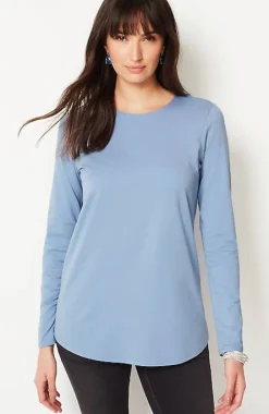 J.Jill Pure Jill Long-Sleeve Shirttail Tee | Jjill-Women Tops & Tees
