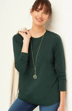J.Jill Pure Jill Long-Sleeve Shirttail Tee | Jjill-Women Tops & Tees