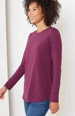 J.Jill Pure Jill Long-Sleeve Shirttail Tee | Jjill-Women Tops & Tees