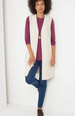 J.Jill Pure Jill Long Teddy Vest | Jjill-Women Jackets & Coats
