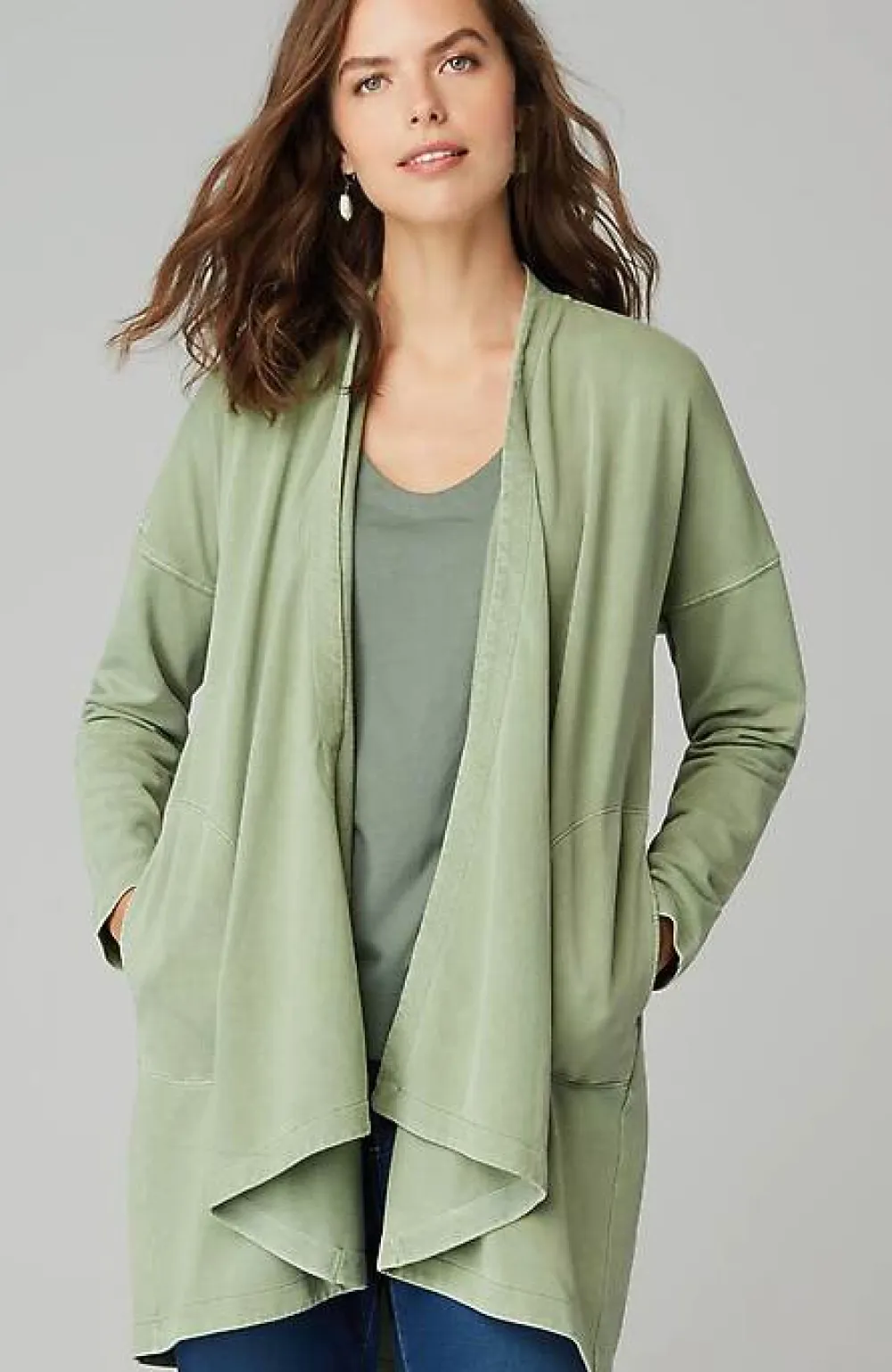 J.Jill Pure Jill Mineral-Dyed Draped-Front Jacket | Jjill-Women Jackets & Coats
