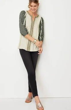 J.Jill Pure Jill Mixed-Media Embroidered Top | Jjill-Women Tops & Tees