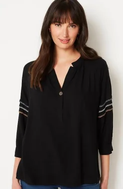 J.Jill Pure Jill Multicolored Whipstitch Top | Jjill-Women Shirts & Blouses