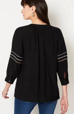 J.Jill Pure Jill Multicolored Whipstitch Top | Jjill-Women Shirts & Blouses