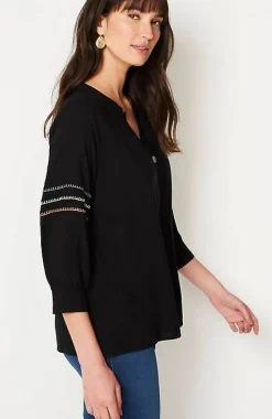 J.Jill Pure Jill Multicolored Whipstitch Top | Jjill-Women Shirts & Blouses