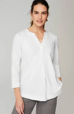 J.Jill Pure Jill Organically Grown Cotton Buttoned Top | Jjill-Women Tops & Tees