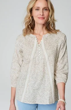 J.Jill Pure Jill Organically Grown Cotton Buttoned Top | Jjill-Women Shirts & Blouses