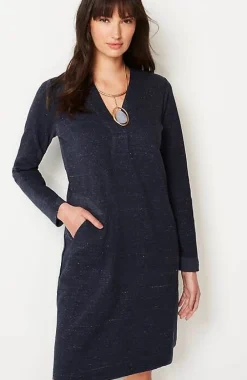 J.Jill Pure Jill Patch-Pocket V-Neck Dress | Jjill-Women Dresses