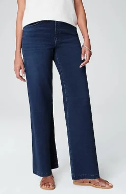 J.Jill Pure Jill 5-Pocket Knit Wide-Leg Jeans | Jjill-Women Pants & Jeans