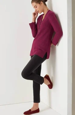 J.Jill Pure Jill Rib-Textured V-Neck Sweater Tunic | Jjill-Women Tunics