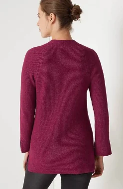 J.Jill Pure Jill Rib-Textured V-Neck Sweater Tunic | Jjill-Women Tunics