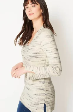 J.Jill Pure Jill Rib-Textured V-Neck Sweater Tunic | Jjill-Women Tunics