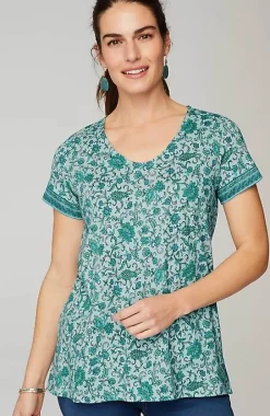 J.Jill Pure Jill Side-Slit Elliptical Tee | Jjill-Women Tops & Tees