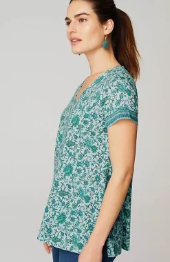J.Jill Pure Jill Side-Slit Elliptical Tee | Jjill-Women Tops & Tees