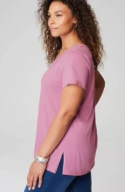 J.Jill Pure Jill Side-Slit Elliptical Tee | Jjill-Women Tops & Tees