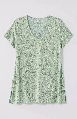 J.Jill Pure Jill Side-Slit Elliptical Tee | Jjill-Women Tops & Tees
