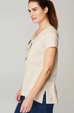 J.Jill Pure Jill Side-Slit Elliptical Tee | Jjill-Women Tops & Tees