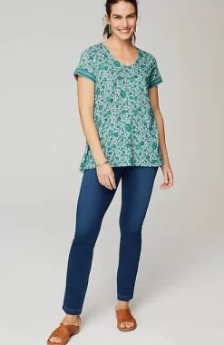 J.Jill Pure Jill Side-Slit Elliptical Tee | Jjill-Women Tops & Tees
