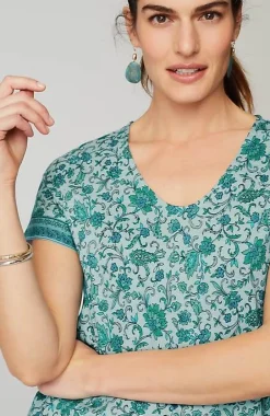 J.Jill Pure Jill Side-Slit Elliptical Tee | Jjill-Women Tops & Tees