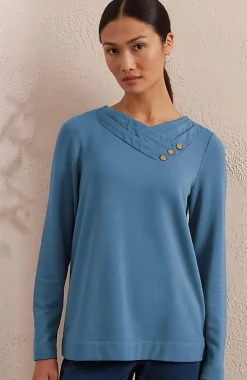 J.Jill Pure Jill Soft Asymmetrical Buttoned-Collar Top | Jjill-Women Tops & Tees
