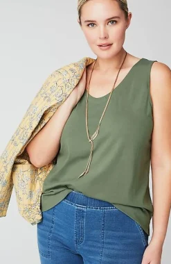 J.Jill Pure Jill Soft-V-Neck Layering Tank | Jjill-Women Tops & Tees