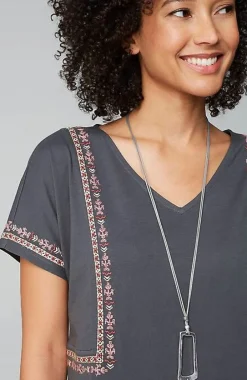 J.Jill Pure Jill Soft-V-Neck T-Shirt Dress | Jjill-Women Dresses