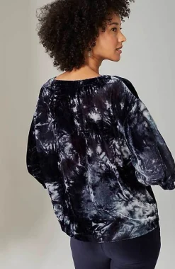 J.Jill Pure Jill Tie-Dyed Velvet Square-Sleeve Top | Jjill-Women Shirts & Blouses