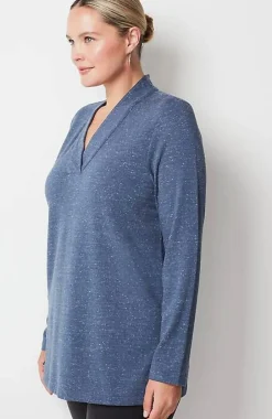 J.Jill Pure Jill Tranquility Fleece V-Neck Tunic | Jjill-Women Tops & Tees