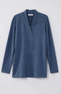 J.Jill Pure Jill Tranquility Fleece V-Neck Tunic | Jjill-Women Tops & Tees