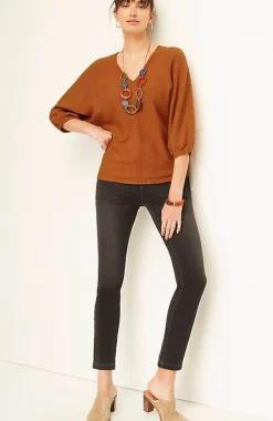 J.Jill Pure Jill Tweed Double-V Sweater | Jjill-Women Sweaters