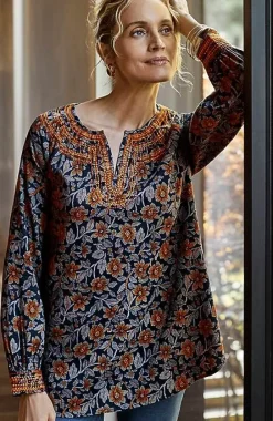 J.Jill Pure Jill Twill Embroidered Tunic | Jjill-Women Tunics
